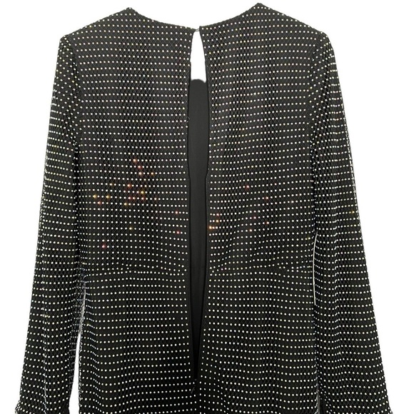 Monique Lhuillier Lorelei Crystal Net Gown Black Size 10 NEW - Picture 13 of 16